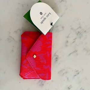 Kate Spade X Target Classic Rose Envelope Card Case Wallet Pink/Red NWT